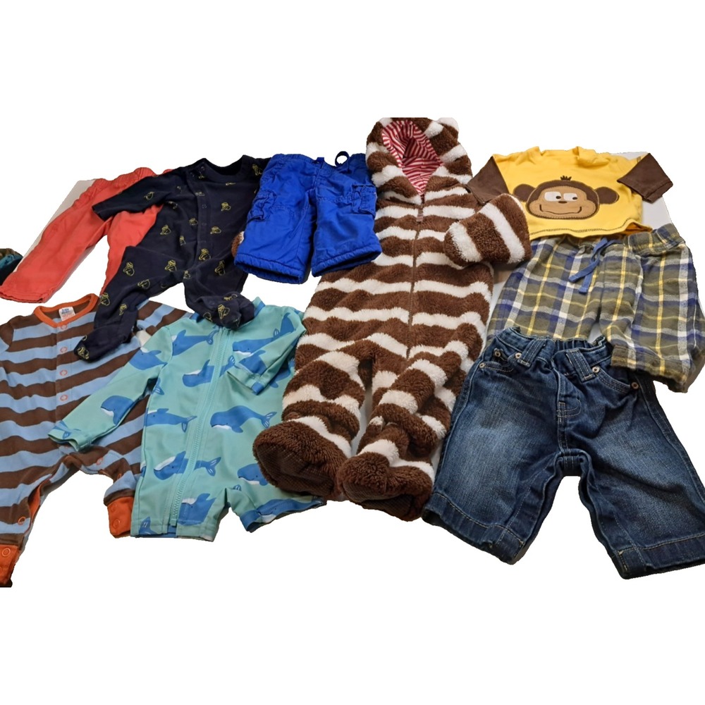 Lot of 9 Items 0-3 Months Baby‎ Boy Clothing Fall / Winter Preppy